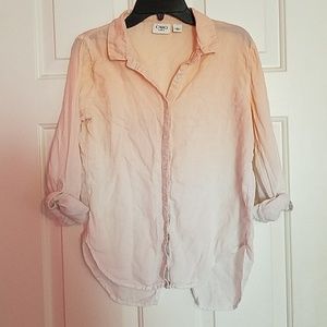 Ombre orange and white Cato girls shirt